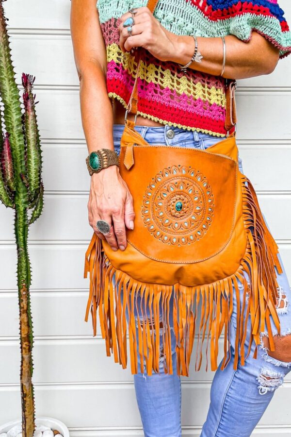 Sac à bandoulière en cuir Sapphire