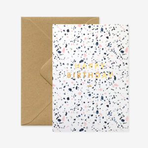 Carte de voeux Happy Birthday Terrazzo
