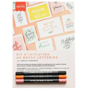 KIT LETTERING La petite épicerie - rose/orange