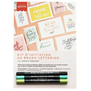 KIT LETTERING La petite épicerie - vert/bleu